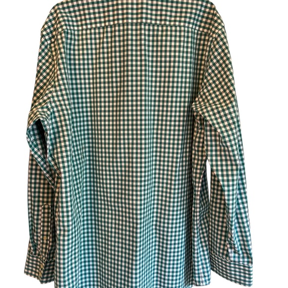 Banana Republic Men’s Shirt XXL Slim Fit Green White Check Long Sleeve Button - Picture 2 of 6